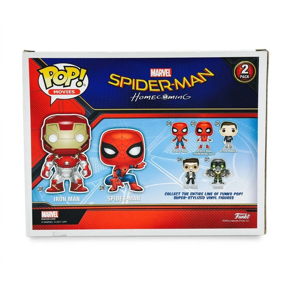 Funko Pop Marvel‎ Spider-Man Homecoming Iron Man 2 Pack Target Exclusive Set Box